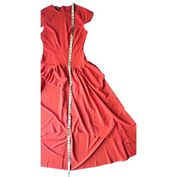 NWT Flamingo High Front Orange Maxi Dress Women's Small - Picture 5 of 9